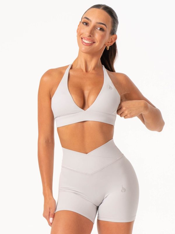 NKD Halter Sports Bra - Sugar Dust For Discount