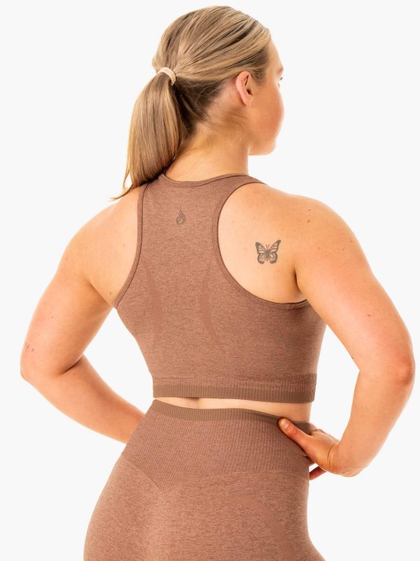 Excel Seamless Tank - Mocha Marl For Discount - Image 3
