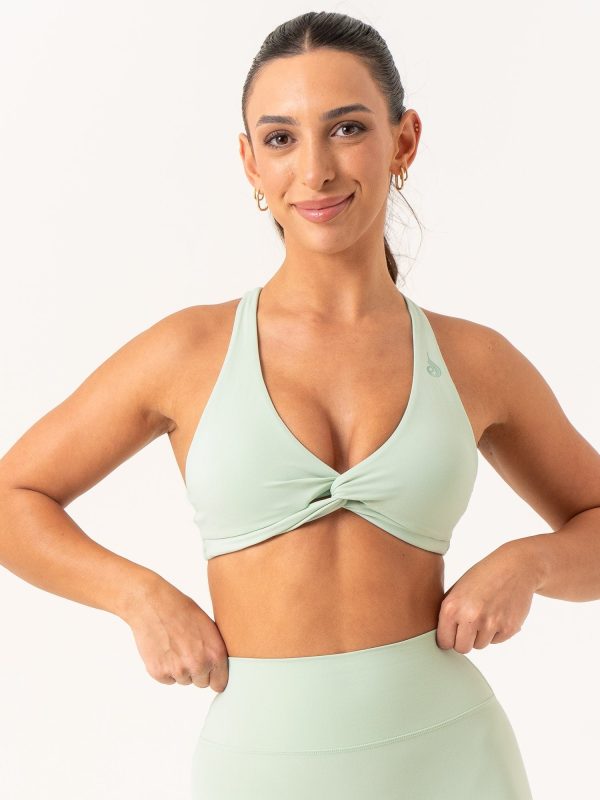 NKD Knot Sports Bra - Cucumber For Discount