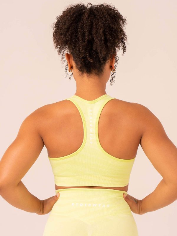 Zebra Seamless Sports Bra - Lime Zebra Cheap - Image 2