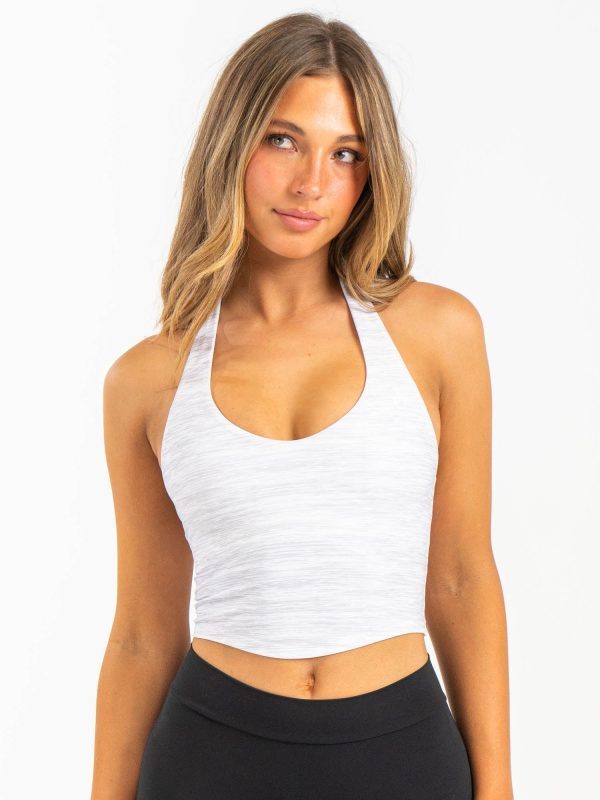 NKD Halter Shelf Tank - Snow Grey Marl Online now