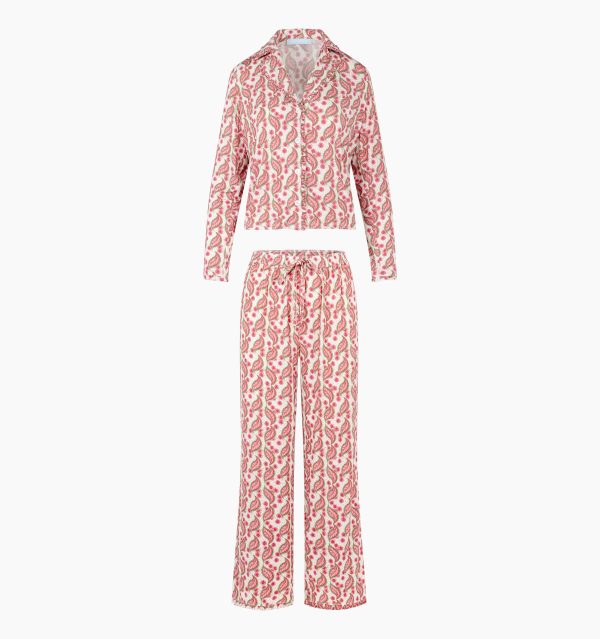 The Eleni Pajama Set - Birch Vine Stripe Hot on Sale - Image 5