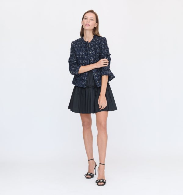 The Valentina Jacket - Navy Tweed For Sale - Image 5