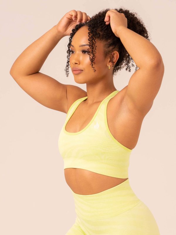 Zebra Seamless Sports Bra - Lime Zebra Cheap - Image 3
