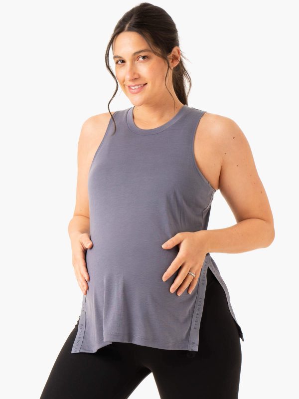 Active Bump Tank - Steel Blue Online now