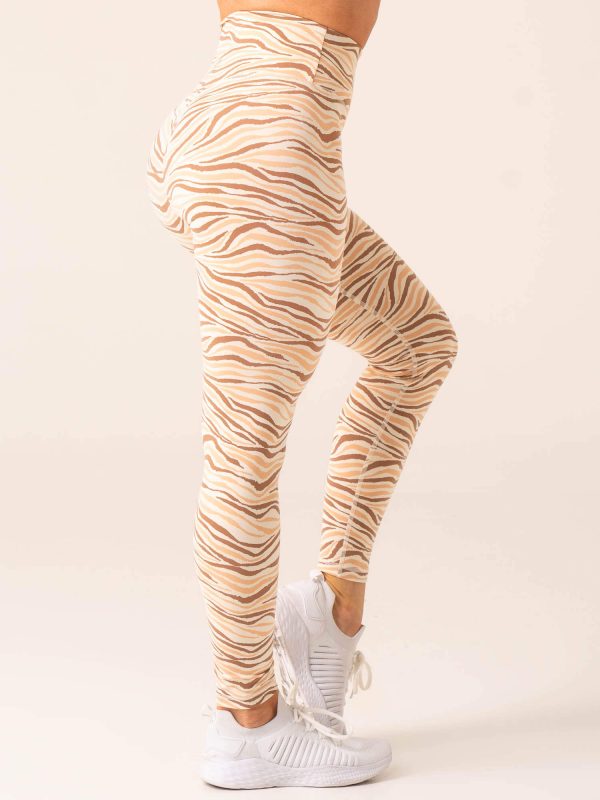 Unstoppable High Waisted Scrunch Leggings - Vanilla Zebra Fashion - Image 2