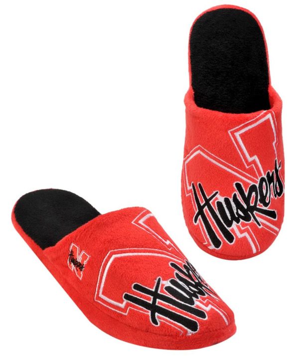Nebraska Cornhuskers Slipper Men Big Logo 1 Pair Online Hot Sale